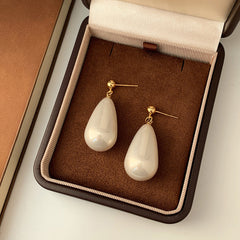 Nadine Pearl Teardrop Drop Earrings