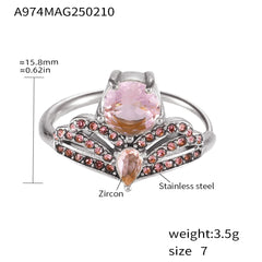 Statement Cubic Zirconia Open Ring