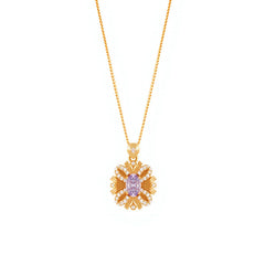 Nadine Vintage-Inspired Amethyst Crystal Necklace