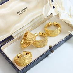 Multi-Line Open Band Ring