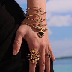 Enamel Heart Sliding Chain Bracelet