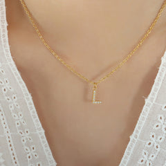 Sparkling Initial Pendant Necklace