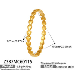 Open Heart and Textured Bangle Designs