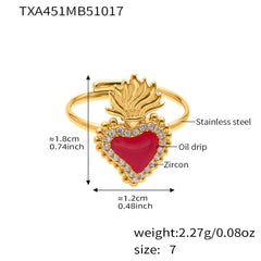 18K Gold-Plated Heart Pendant Jewelry