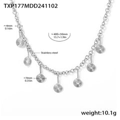 Ribbed Disc Necklace, Anklet or Earrings