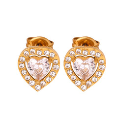 Ornate Stone Pendant Necklace or Stud Earrings