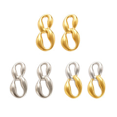 18K Gold-Plated Figure Eight Link Earrings