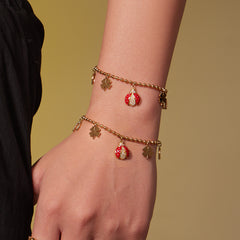18K Gold-Plated Ladybug Charm Jewelry
