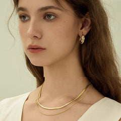 Marielle Vintage-Inspired Snake Hoop Earrings