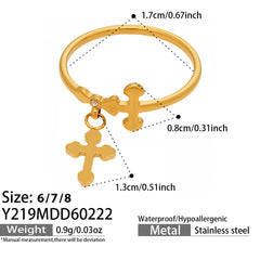 Cubic Zirconia V-Band and Charm Ring Designs