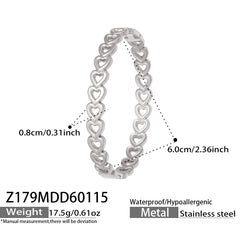 Open Heart and Textured Bangle Designs