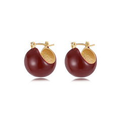 Camille Vintage-Inspired Enamel Stud Earrings No. 270011