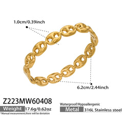 Sculptural Link Bangle Bracelet Designs