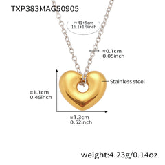 18K Gold-Plated Heart Necklace & Earrings