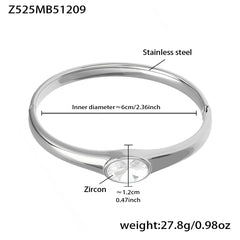 Cubic Zirconia Centerpiece Clasp Bangle Designs