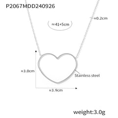 18K Gold-Plated Open Heart Pendant Necklace