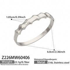 Sculptural Geometric Bangle Bracelet