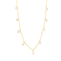 18K Gold-Plated Freshwater Pearl Charm Necklace