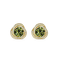 Camille Vintage-Inspired Emerald-Tone Crystal Stud Earrings
