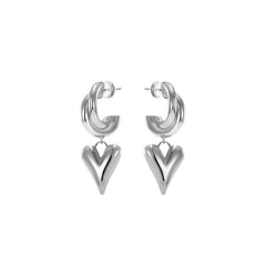 Camille Heart Hoop Earrings