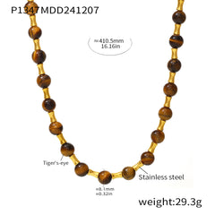 316L Stainless Steel Beaded Toggle Necklaces