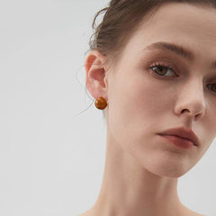 Camille Vintage-Inspired Enamel Stud Earrings No. 270011