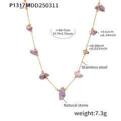 Natural Stone Accent Necklace