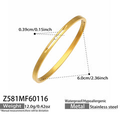 Cubic Zirconia Slim Clasp Bangle Bracelets
