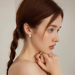 Nicolette Vintage-Inspired Pearl Geometric Stud Earrings No. 391035