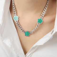 Flower Accent Necklace or Bracelet