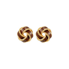 Camille Vintage-Inspired Enamel Stud Earrings