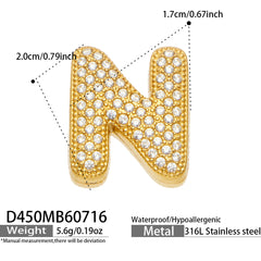 18K Gold-Plated Initial Charms and Chain Designs