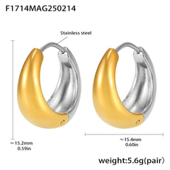 Polished Rounded Huggie Earrings