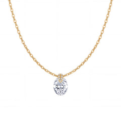 Nadine Crystal Oval Necklace