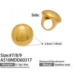 Sculptural Oval Statement Ring Collection