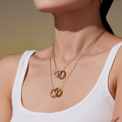 18K Gold-Plated Interlocking Circle Jewelry