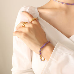 Colored Cubic Zirconia Tennis Jewelry