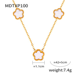 Color Four-Petal Flower Jewelry