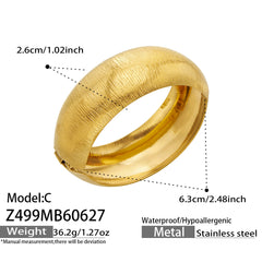 Wide Sculptural Stainless Steel Cuff Designs