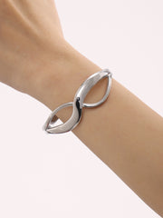 18K Gold-Plated Infinity Curve Bangle Bracelet