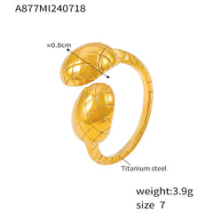 18K Gold-Plated Sculptural Open Ring
