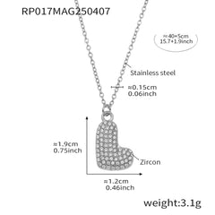 Cubic Zirconia Initial Pendant Necklace