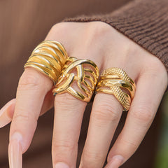 Sculptural Layered Openwork Ring