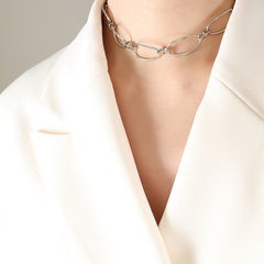 Geometric Link Necklace, Bracelet & Earrings