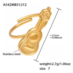 18K Gold-Plated Guitar Open Ring