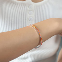 Colored Cubic Zirconia Tennis Bracelet