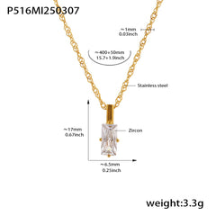 18K Gold-Plated Layered Cubic Zirconia Necklace
