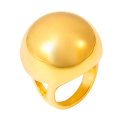 18K Gold-Plated Rounded Dome Statement Ring