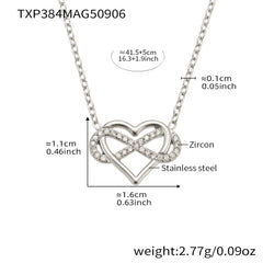 Cubic Zirconia Heart and Figure-Eight Jewelry