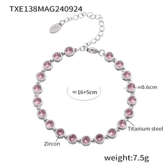 Cubic Zirconia Tennis Necklace & Bracelet